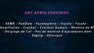 French Audio Porn  You are tied up and fucked by a fuck machine like a good submissive