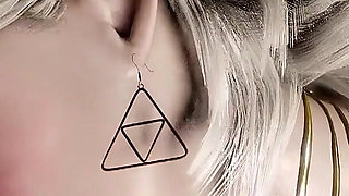 Sexy Blonde Elf Party Blowjob