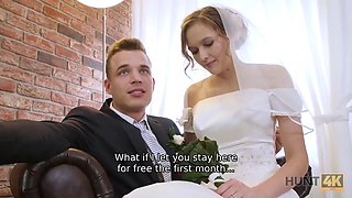 HUNT4K. Rich man pays well to fuck hot young babe on her wedding day