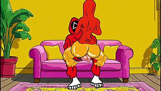 Cuckold Squid Games. Animated Parody of the Squid Game Cartoons Animation