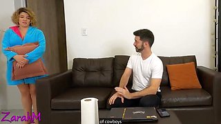 Hot Latina MILF Zarah Teaches Friend's Daughter Anal Sex - Rough Doggystyle & Creampie