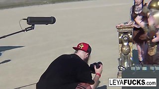 Leya Falcon : Leya the Viking takes a gold trophy up her ass