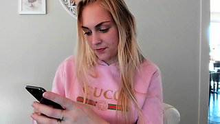 Hot blonde teen tiffany fox strips and masturbates