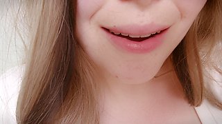 Evening Masturbation of a Busty Wife in a Bathrobe