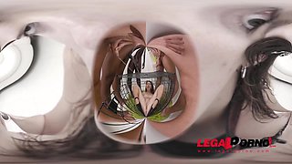 Teen pet Sara Bell gangbanged by 6 guys with DP and piss drinking