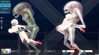2B from Nier Automata gets dominated by massive aliens