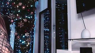 Blonde tight pussy babe solo toy fun in glamour masturbation