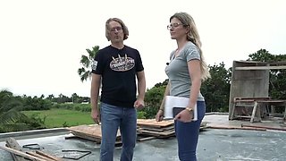 Beautiful actress Cory Chase in hot outdoor scene with Luke Longly