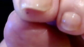 Long Natural Toenails Oiled Feet