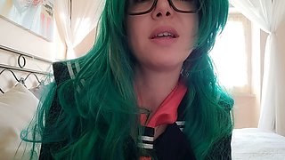 Hot nerdy schoolgirl needs help with homework and ends up with a creampie reward!