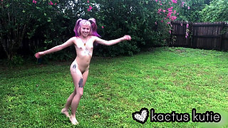Peeing and Being Silly in the Rain