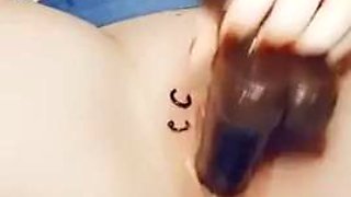 SklavinS tests a new dildo for her master!