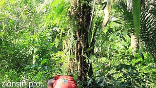 African Lovers in Bush Fucking