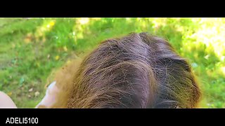 Outdoor Blowjob in Nature Cum in Mouth Swallow