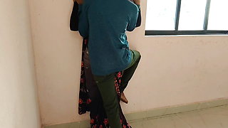 Hot sexy india sarika aunty wall standing romance blow job and very hard doggy anal style sex with her husband