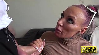 Buxom and fairly subordinated girl with dirly mind is getting smashed rock hard, on the bed