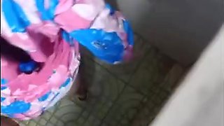 Indian girl bathroom leak