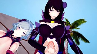 Futa Freya and Futa Elsa switch up the take in this wild animated romp