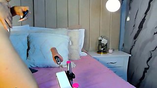 Cute Seductive Chick Enjoys Her Fuck Machine