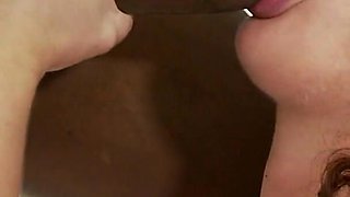 Big ass brunette wearing fishnet stockings gets pounded anally by big black cock