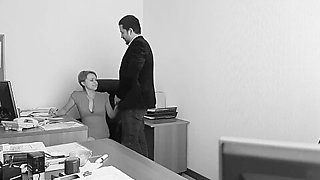 Boss fucks my wife at the office on again. (Slutty secretary)