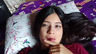 COLOMBIAN TOUCHES HER PUSSY AND HER BIG TITS
