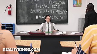 Reality Kings: Vina Sky & Small Hands take on big dicks in front of students in this HD porn video