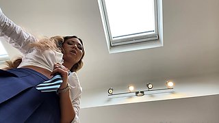 Spreading amateur ass wide POV