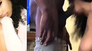 Big cock EXGF interracial busty geek coed blowjob