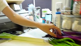 Inserting Vegetables In Pussy Before Cooking