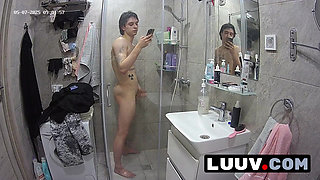 LUUV. Lucien masturbates in the shower because his girlfriend refused to have sex with him