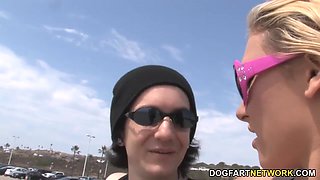 Anal slut Katie Summers has a shaking orgasm on black cock