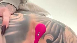 MILF Big Cock Double Penetration with Dildo and Sextoys Mature Horny Long Nails Sexy Pierced Vagina Big Ass
