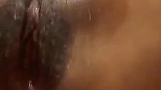 A hot slut in a threesome with double penetration and hot squirts of cum