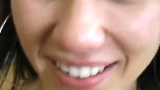 Lovely brunette gets fucked by a monster dong in POV