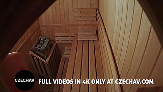 Monster Tits Take Over the Sauna