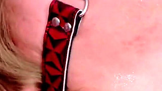 Sensual Gag and Ice Play. Two Hot BDSM Lesbians in Pvc. Fetish Couple Mistress and Girl.