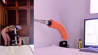 CUte pov of girl with fuck machine