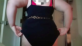 Gorgeous BBW Bella Soles in sexy lingerie teasing before her shower