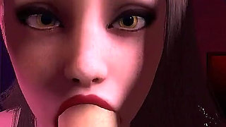 Sexy Cyberpunk Girl Blowjob in POV