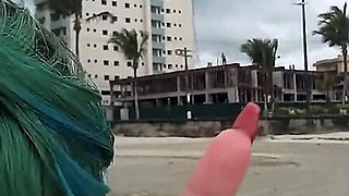Influencer Sucking Dick in Public on a Beach