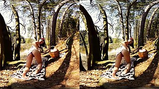 082 - Lady Dee - Cute Teen Toying During Picnic