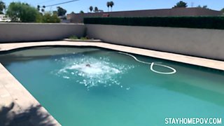 Jada Doll & Issac in Enjoying You By The Pool - StayHomePOV