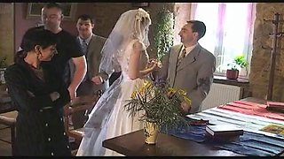 Horny French godmother gets gangbanged on the wedding day