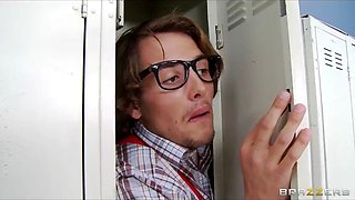 Pantie sniffer gets caught in the girl's locker room