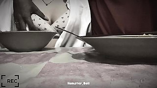 Handjob at Noodle Restaurant with Tinder Girlfriend, Outdoor!!!