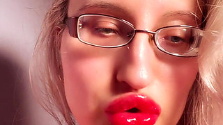 Perfect Lips Red Lip Gloss Lipstick Fetish Findom Goaldigger Lips Addiction