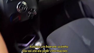 Married Woman Goes Out In The Car Without Underwear And Asks A Stranger For Directions!