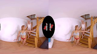 Zazie & Veronika - Bad Girls; Hot Lesbians On The Bed Voyeur Vr 3d Porn