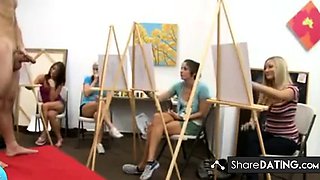 Art class cant concentrate because cock